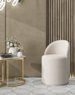 Пуф Loreen вращающийся букле белый — изображение 3