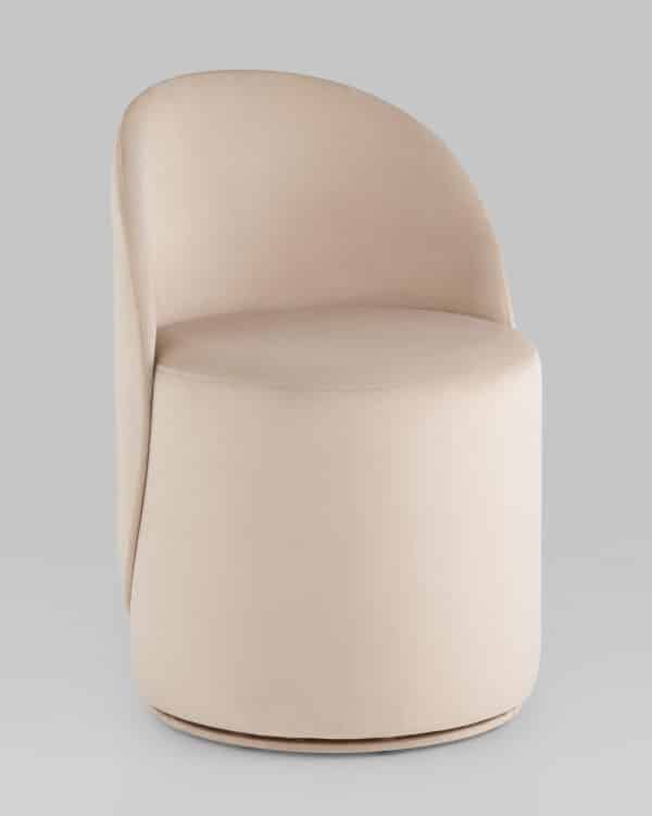 Пуф Loreen вращающийся велюр молочный — изображение 2