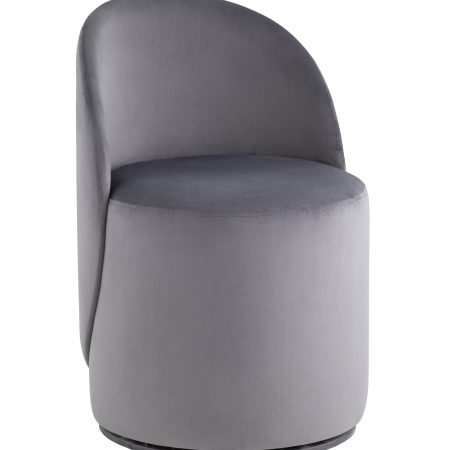 Пуф Loreen вращающийся велюр серый