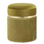 Пуф Миранда с ящиком велюр оливковый