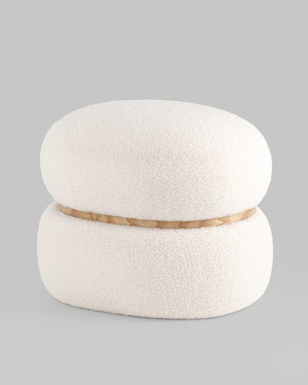 Пуф Полли L тедди белый — изображение 2