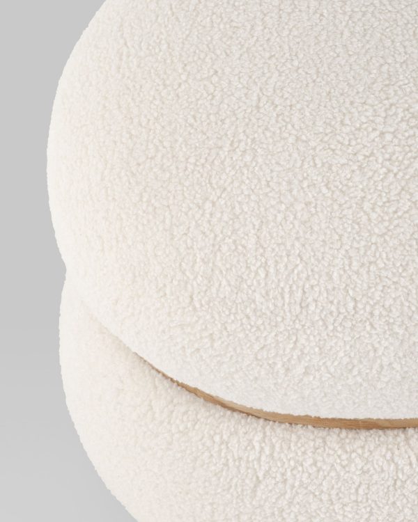 Пуф Полли L тедди белый — изображение 3