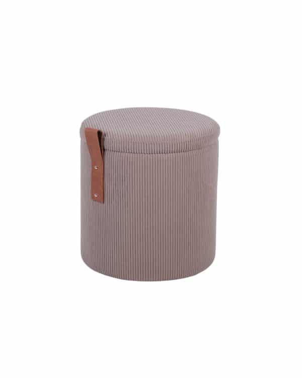 Пуф Руни XS с ящиком вельвет коричневый