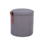 Пуф Руни XS с ящиком вельвет тёмно-серый