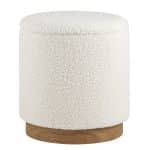 Пуф с ящиком Долли L тедди белый