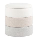 Пуф с ящиком Hive S букле бежевый