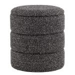 Пуф с ящиком Hive S букле черный меланж