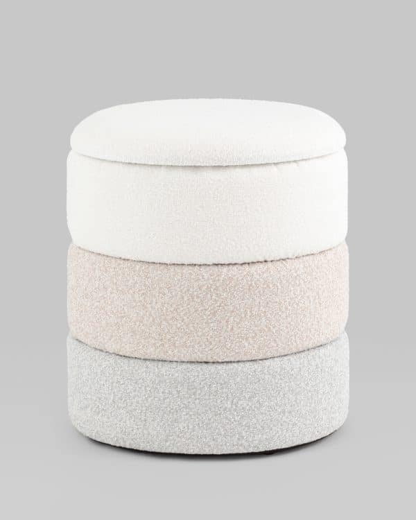 Пуф с ящиком Hive XS букле бежевый — изображение 2
