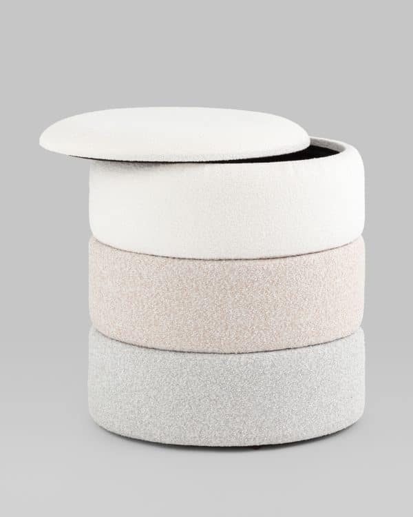Пуф с ящиком Hive XS букле бежевый — изображение 3