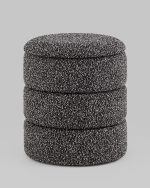 Пуф с ящиком Hive XS букле черный меланж — изображение 2