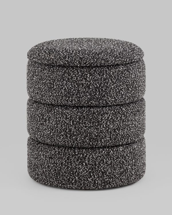 Пуф с ящиком Hive XS букле черный меланж — изображение 2