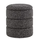 Пуф с ящиком Hive XS букле черный меланж