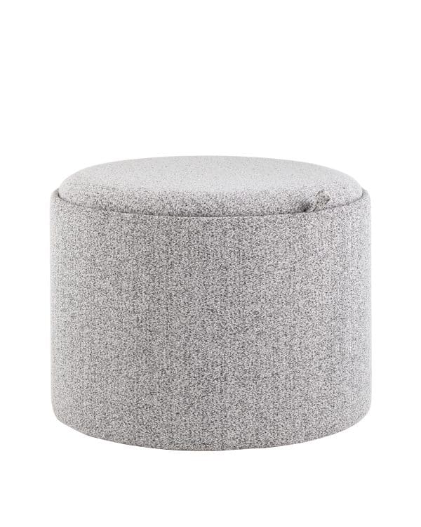Пуф с ящиком Хюгге L букле серый