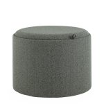 Пуф с ящиком Хюгге L букле темно-серый