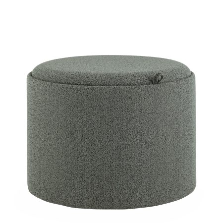 Пуф с ящиком Хюгге L букле темно-серый