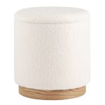 Пуф с ящиком Холли L тедди белый