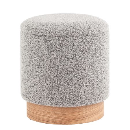 Пуф с ящиком Холли XS букле серый