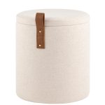 Пуф с ящиком Эркки рогожка S белый