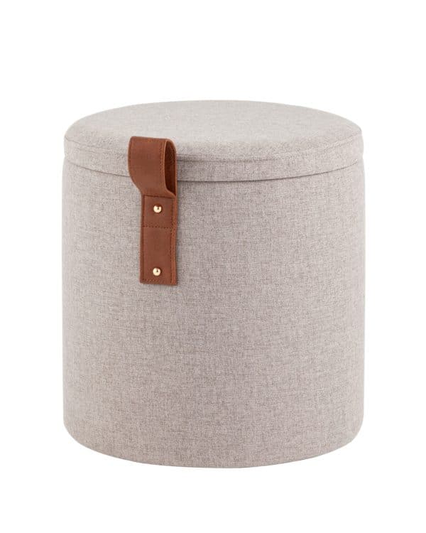 Пуф с ящиком Эркки рогожка XS серый