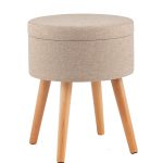 Пуф с ящиком Store Woody рогожка бежевая