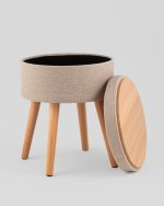 Пуф с ящиком Store Woody рогожка бежевая — изображение 3