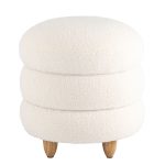 Пуф с ящиком Винни L тедди белый