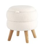 Пуф с ящиком Винни S тедди белый