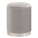 Пуф Шарлотта с ящиком серебро велюр серебристый