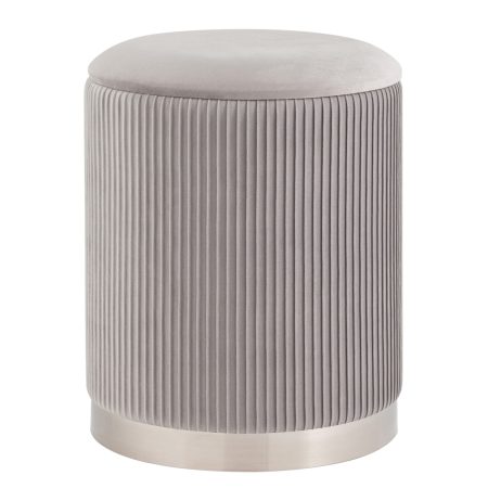 Пуф Шарлотта с ящиком серебро велюр серебристый