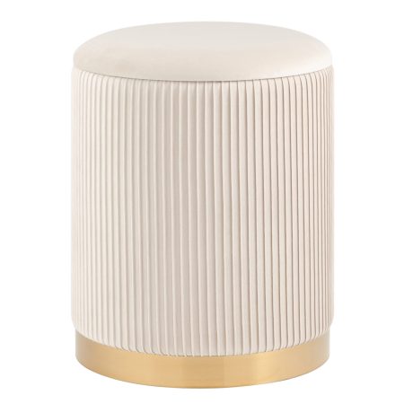 Пуф Шарлотта с ящиком велюр бежевый