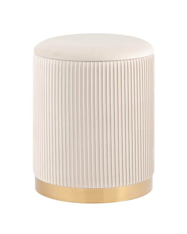 Пуф Шарлотта с ящиком велюр бежевый