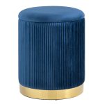 Пуф Шарлотта с ящиком велюр синий