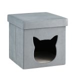 Пуф складной с ящиком Store Pet бирюзовый