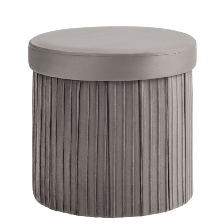 Пуф складной с ящиком Store Round антрацитовый