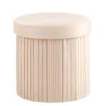 Пуф складной с ящиком Store Round бежевый