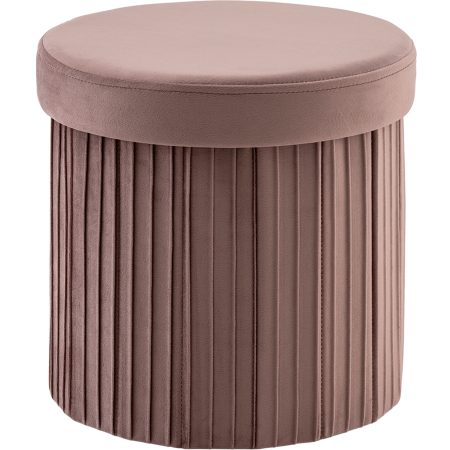 Пуф складной с ящиком Store Round пыльно-розовый