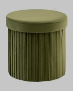 Пуф складной с ящиком Store Round травяной — изображение 2