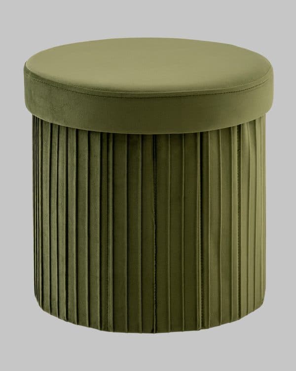 Пуф складной с ящиком Store Round травяной — изображение 2