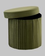 Пуф складной с ящиком Store Round травяной — изображение 3