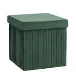 Пуф складной с ящиком Store Square зеленый