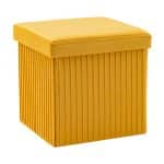Пуф складной с ящиком Store Square жёлтый