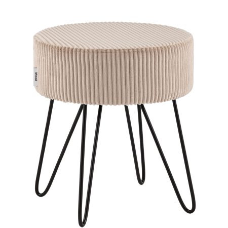 Пуф Спейси велюр рельефный бежевый