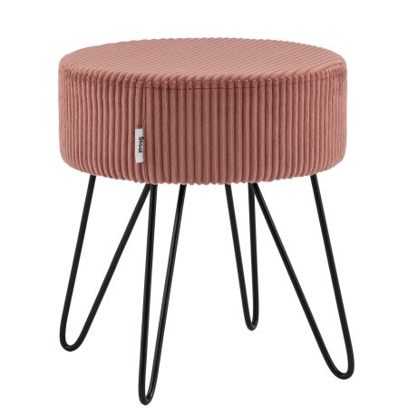 Пуф Спейси велюр рельефный коралловый