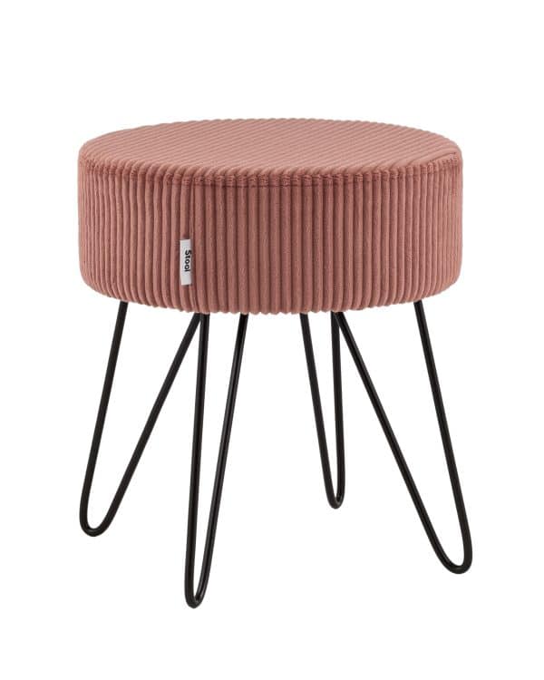 Пуф Спейси велюр рельефный коралловый