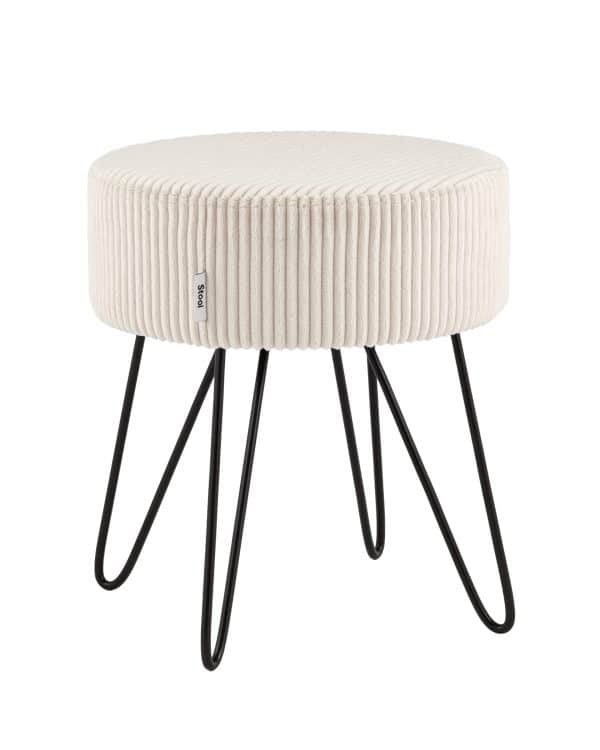 Пуф Спейси велюр рельефный молочный