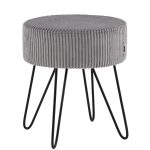 Пуф Спейси велюр рельефный светло-серый