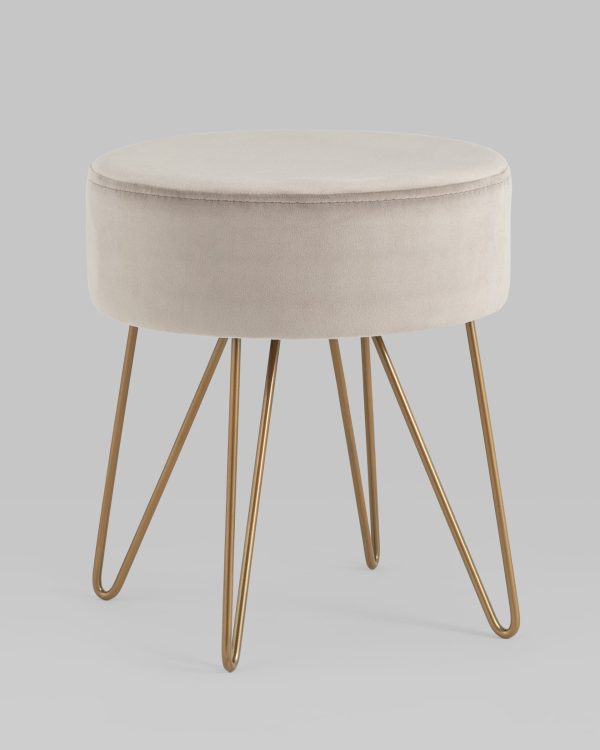 Пуф Спейси велюр серо-бежевый — изображение 2