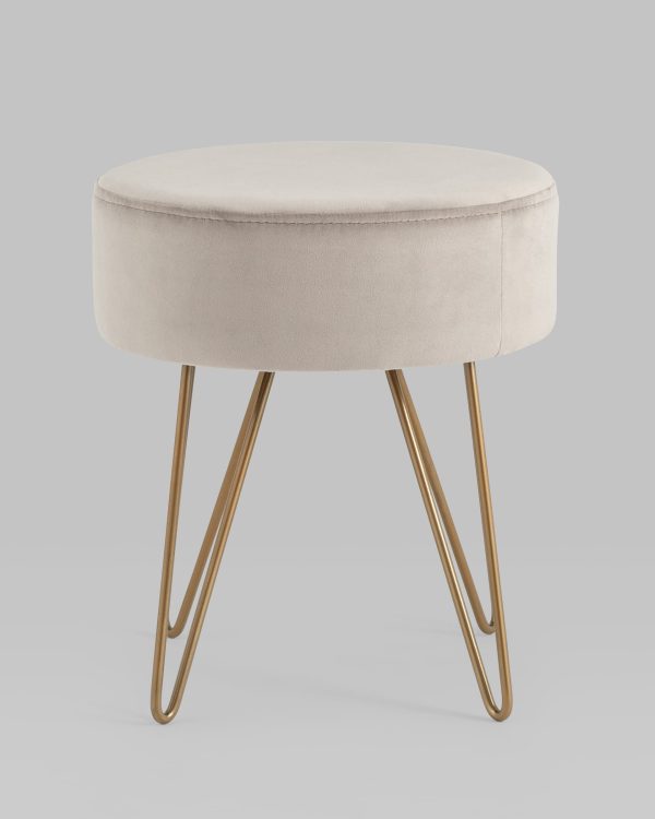 Пуф Спейси велюр серо-бежевый — изображение 3