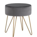 Пуф Спейси велюр серый