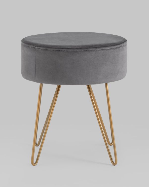 Пуф Спейси велюр серый — изображение 3